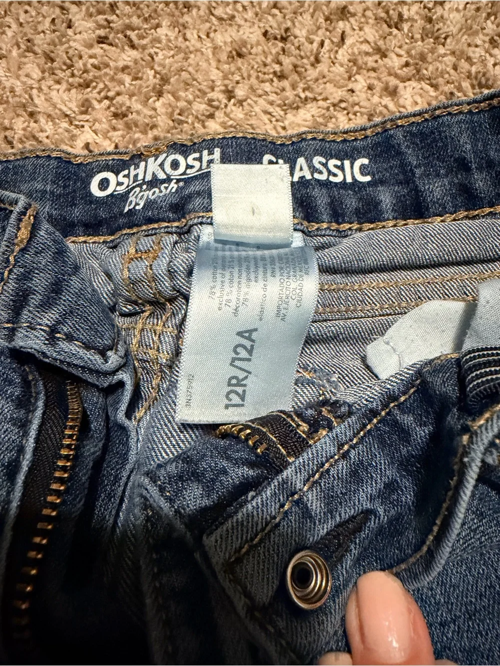 OshKosh B'gosh Boys Straight Leg Jeans - Dark Blue Denim 3 -pk